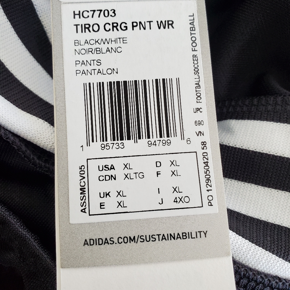 Mens Adidas Aeroready Track Pants New with tags XL Football Tapered Leg - Picture 5 of 6
